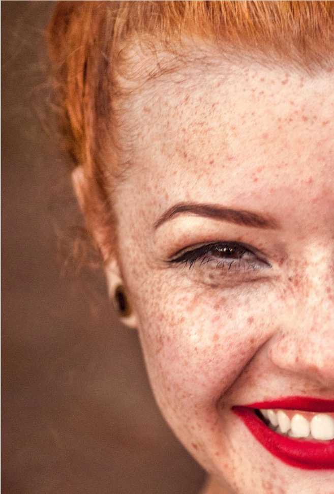 Close-up portrait of a smiling woman